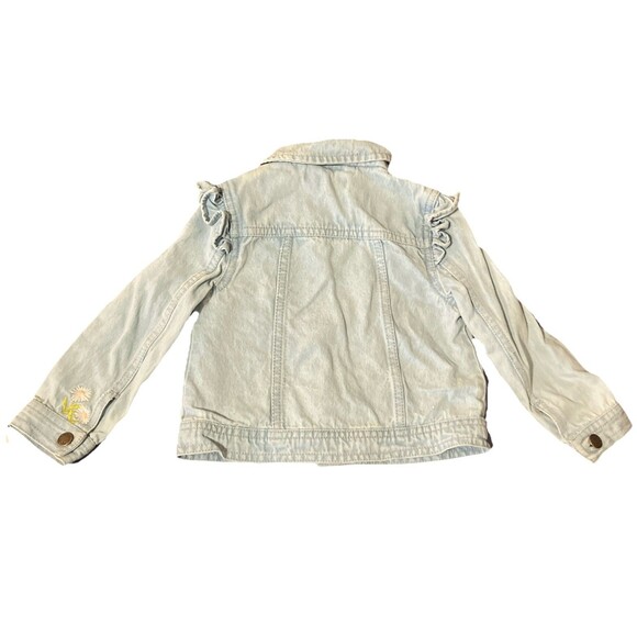 Girls Cupcakes and Cashmere Embroidered Love and Daisies Ruffled denim  2T - Picture 11 of 14